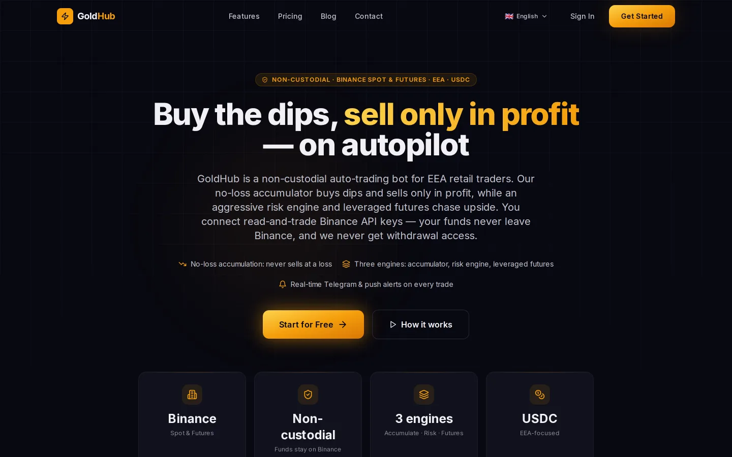 GoldHub — Interface