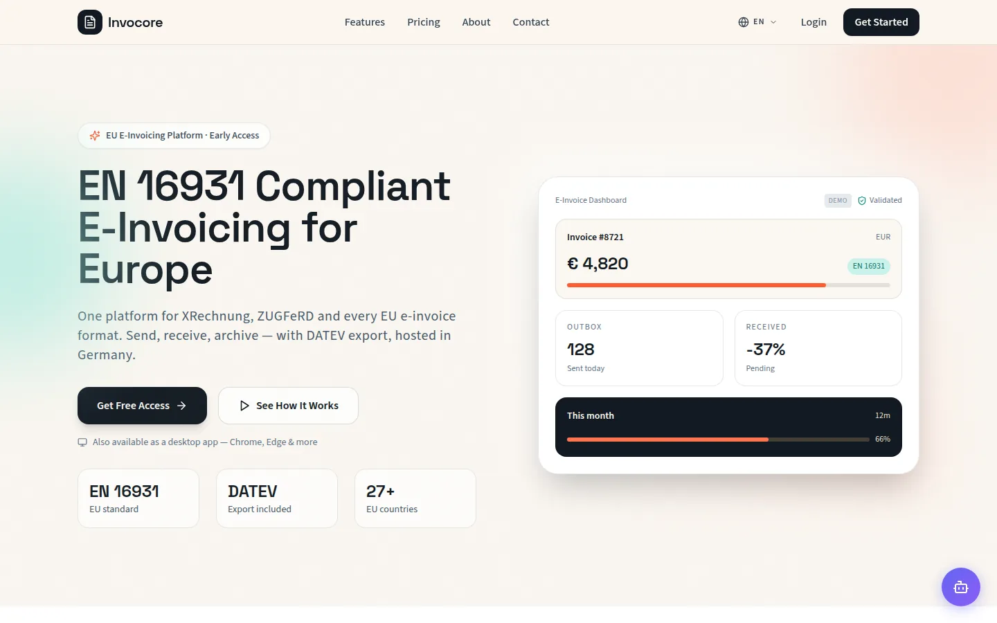 Invocore — E-Invoicing-Plattform