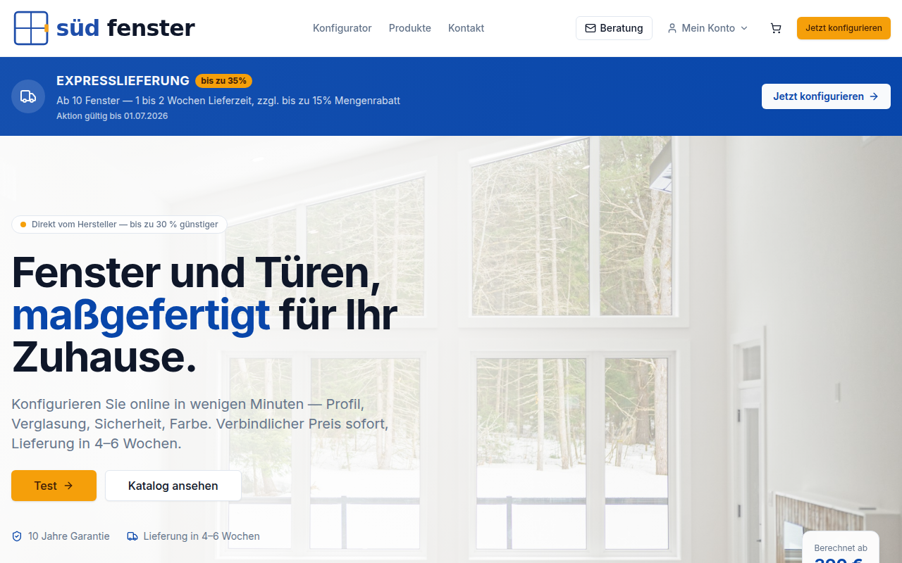 süd-fenster — Fenster-Konfigurator