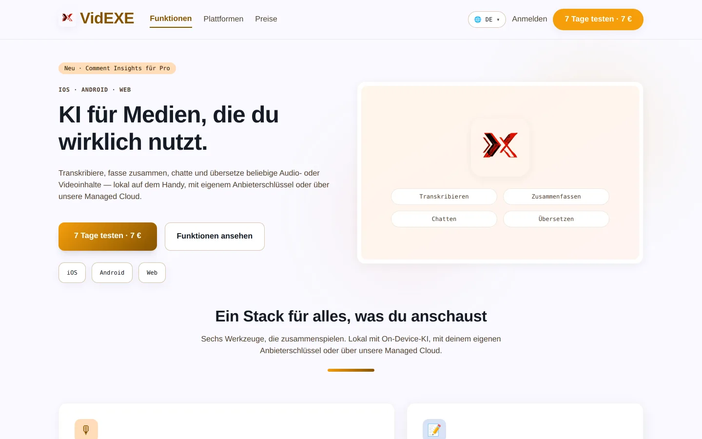 VidEXE — Interface